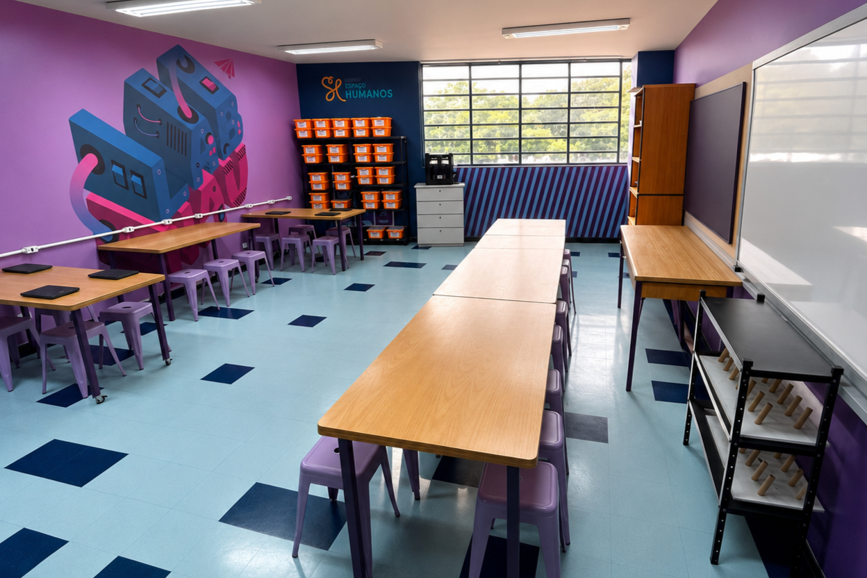 Sala Maker do Colégio Super Humanos